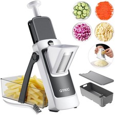 QYKIC JS03 Mandoline Slicer Adjustable 0.1-8mm S4 Gray