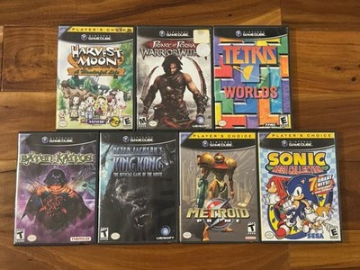 Nintendo GameCube 7 Game Lot Harvest Moon Sonic, Baten Kaitos Metroid Tetris