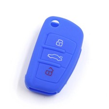 Navy Blue Silicone Car Remote Flip Key Fob Cover for Audi A1 A3 A4L A6L Q7 Q5 Q3