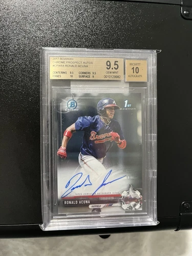 2017 Bowman Chrome Ronald Acuna Jr Rc Auto Bgs 9.5/10