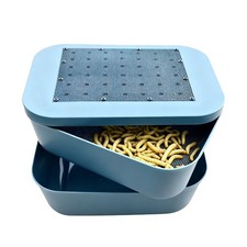 Zmiyivara Mealworm Breeding Kit, Live Feeder Worm Farm for Reptiles, blue