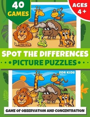 Spot the Differences Picture Puzzles for Kids: Ages 4 and Up Search and Find Boo