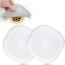 Square Drain Cover for Shower, Silicone Hair Plug with Suction Cup, Suitable for