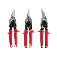 Aviation Snips Set 3 Pack Milwaukee Left Right Straight Sheet Metal Cutter