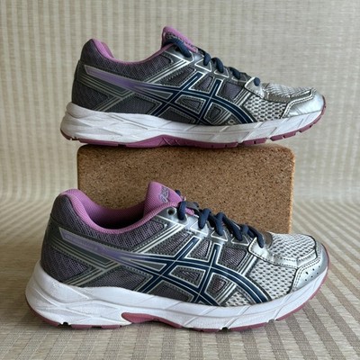 Asics Gel Contend 4 Retro Shoes Womens Size 7.5 Silver Purple Y2K Sneakers T765N