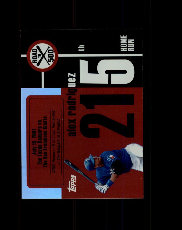 Alex Rodriguez 2007 Topps Road To 500 Home Runs Insert #ARHR215
