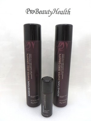 SEBASTIAN SHAPER ZERO GRAVITY Hairspray 10.6 oz & travel size 1.5oz Dented!