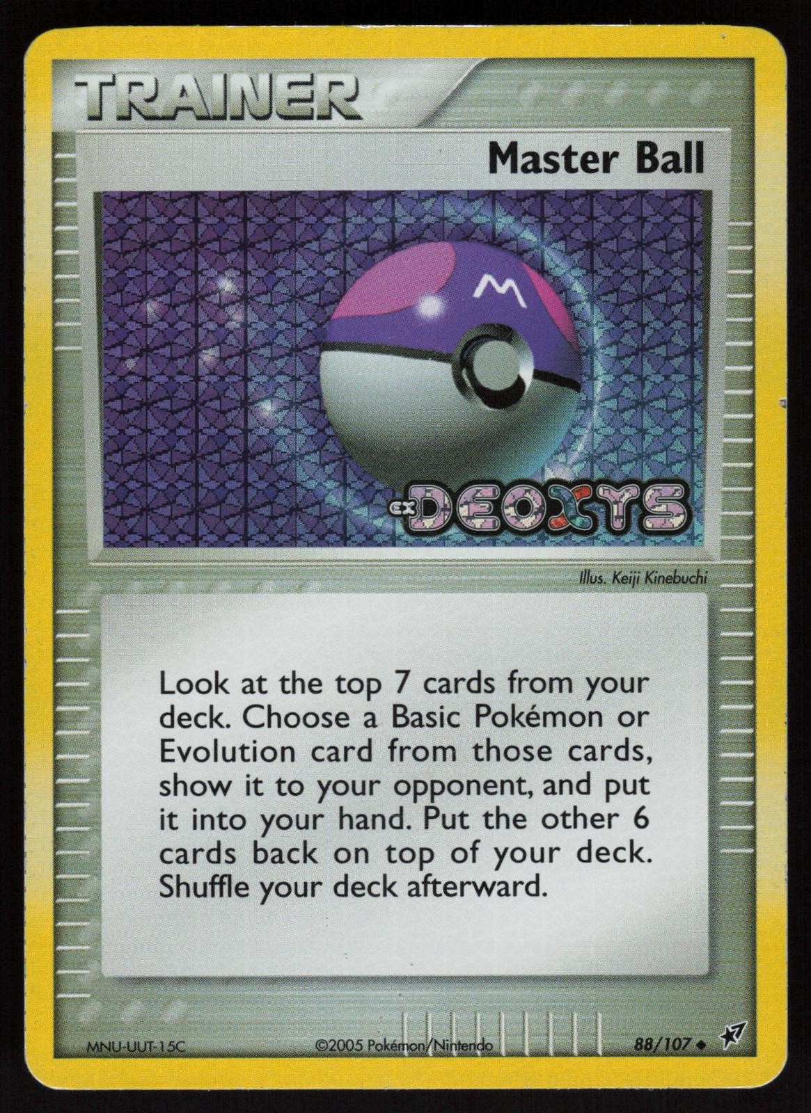 Master Ball 88/107 Deoxys Reverse Holo Uncommon POKEMON