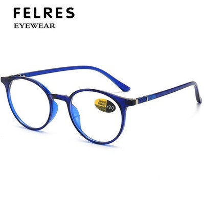 Men Women Round High Strength Reading Glasses Retro Readers +0.5 +2.25 +3.50+4.0