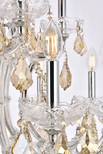 Elegant Lighting Maria Theresa 38" 28 Light Royal Crystal Chandelier - Picture 5 of 9