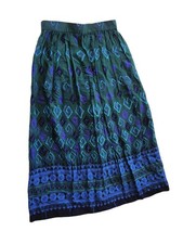 vintage geometric print 90s boho cottage indie urban midi maxi skirt Size Small