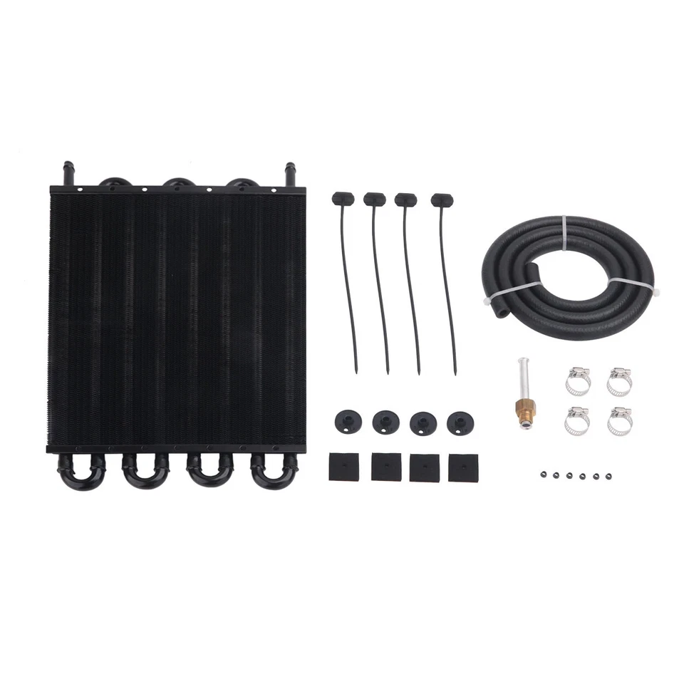 Kit conversor radiador refrigerador óleo transmissão remota universal alumínio 8 linhas - Imagem 3 de 4