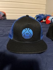 World Industries Black/Blue Trucker Hat Mesh Back Snapback - ship immediately