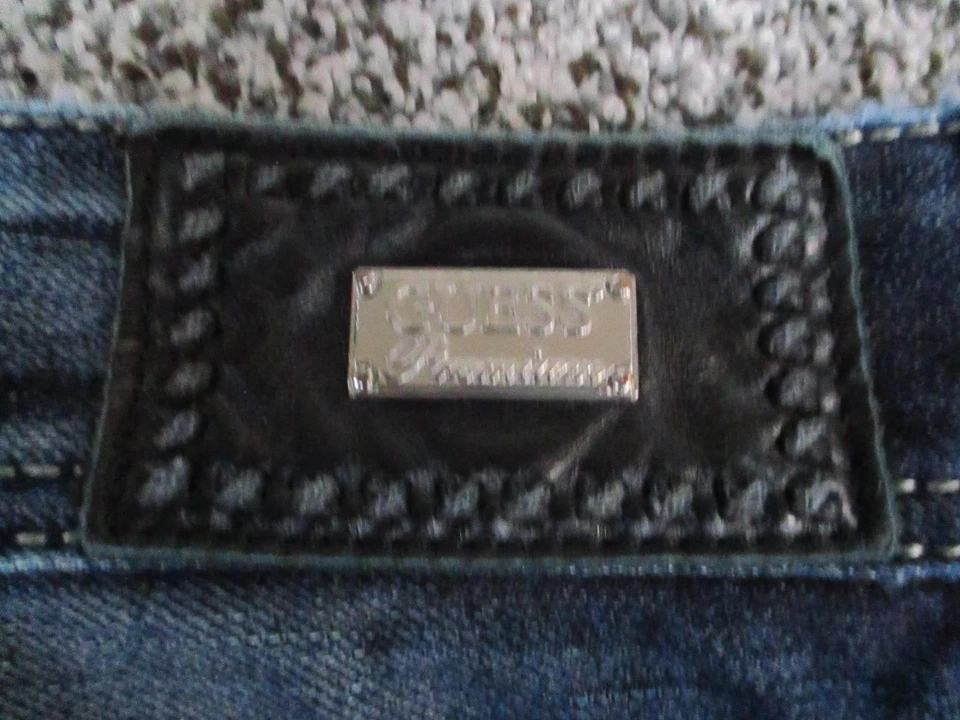 Guess Premium Jeans Womens 26 Blue Daredevil Boot Cut Stretch USA Denim 27x29 - Image 4 of 4