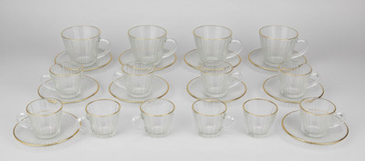 Türkisch Arabisch 24-teiliges Glas Tee & Kahwa Tasse Set mit Untertasse