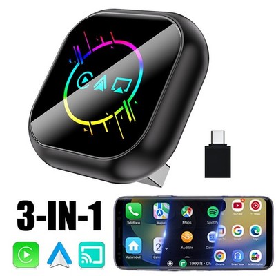 2026 3-IN-1 Carplay Adapter Wired to Wireless CarPlay Android Auto Mirror Link