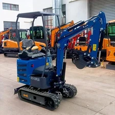 1-Ton Mini Excavator Tracked 13.5 HP RATO Gas Engine w/Pilot Control& Swing Boom