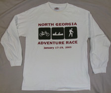 Vtg Y2K NGAR NORTH GEORGIA ADVENTURE RACE 2003 T SHIRT SzL LONG SLEEVE USA MADE