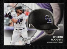 2022 Update Commemorative Batting Helmet Manufactured Relics Brendan Rodgers wo3