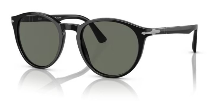 Persol PO3152S 901458 52mm Sunglasses Black Frame Green Polarized