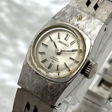 SEIKO Manual Winding Watch Women 1140-0010 Bracelet 23 Stones