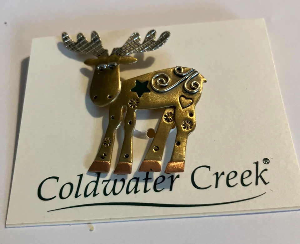 Vtg Moose Gold Tone Pin /Brooch - Image 3 of 4