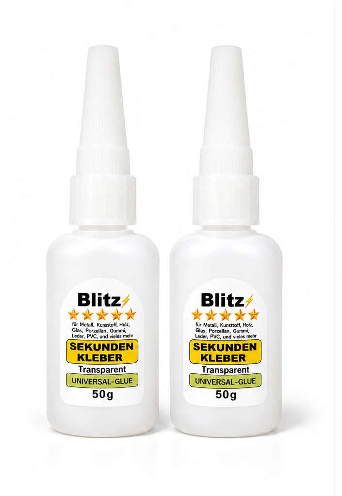 Schwanheimer - Schmuckkleber Profi-Set Schwanheimer - Wasserfest & Lösemittelfrei - extra starker Cyanacrylat Sekundenkleber (mit Löser/Reiniger) für