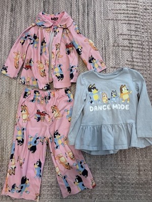 Bluey 2T Girl s Lot 2-Piece Pajamas + Dance Mode Long Sleeve Top