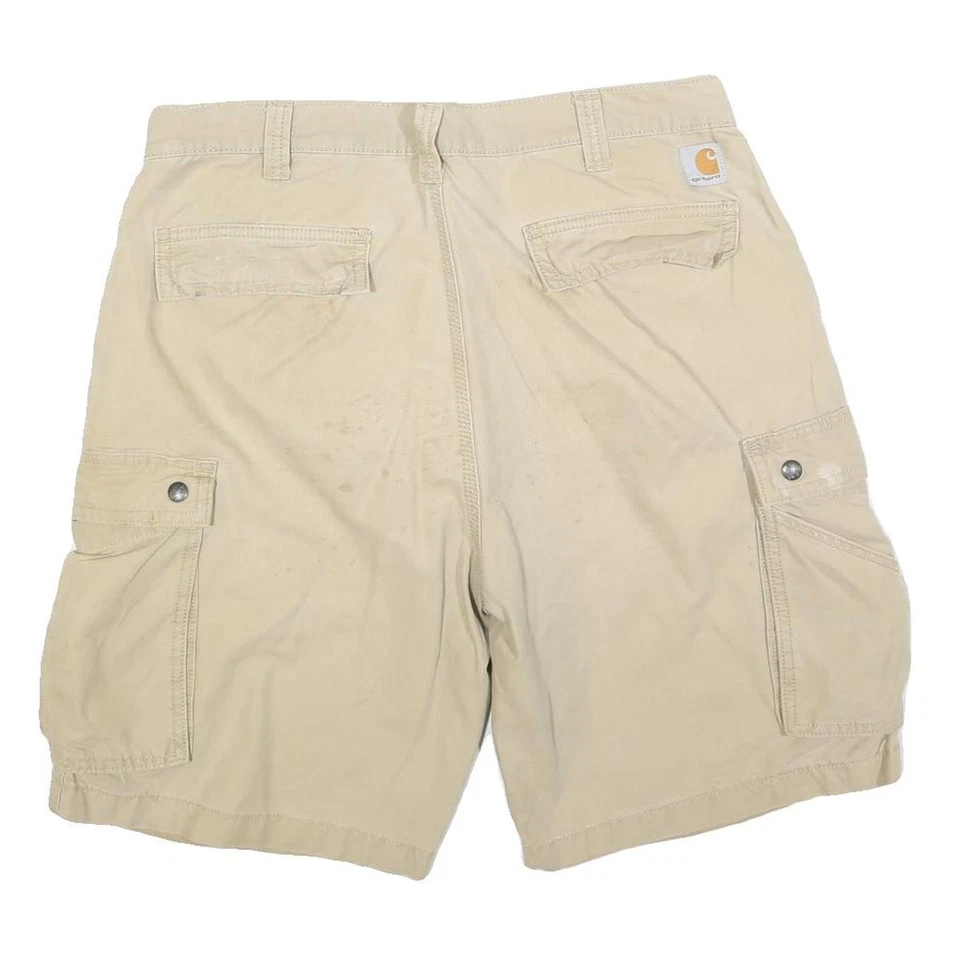 CARHARTT Hommes Short Beige Cargo Décontracté Coupe L W36 Travail à Poches - Photo 3/4