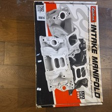 Edelbrock Intake Manifold 7562 Rpm Air-gap Dual Plane Rect Port For Bbc