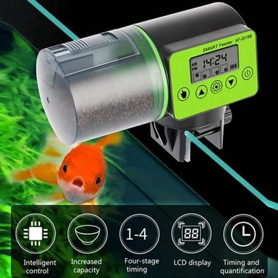 Aquarium Automatisch Fisch Futterautomat Smart Fishfeeder Tank Timer 200ml DE