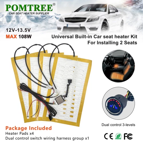Universal Alloy Wire Seat Heating Pad Car Seat Heater Kit With 3Levels Switch US - Picture 1 of 9
