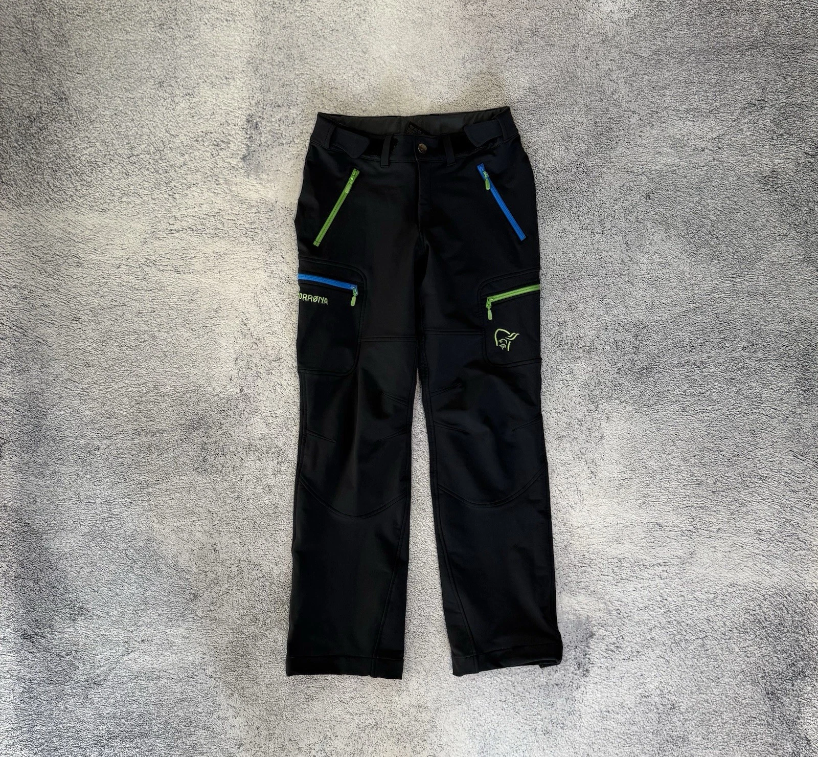 Norrona Svalbard Flex1 JR Softshell Pants Size 146 Black Outdoor Hiking Unisex