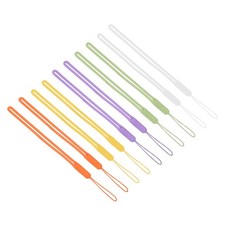 19cm Silicone Wrist Strap Lanyard, 10 Pcs Short Lanyards, 5 Colors