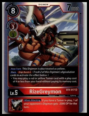 Great Legend #BT4-017 SR RizeGreymon
