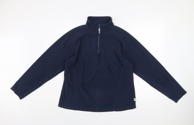 Hawkshead Active marineblaues Fleece-Sweatshirt mit 1/2-Reißverschluss Damengröße 16