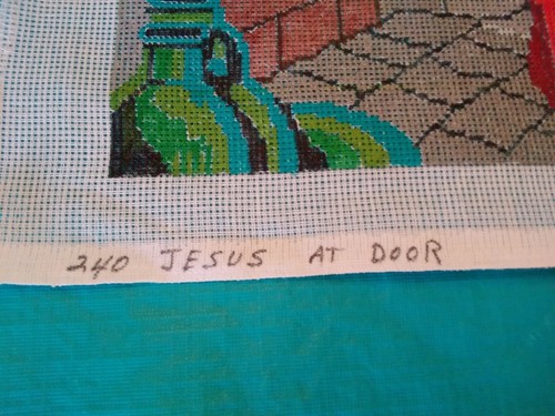 Needlepoint Canvas Jesus At The Door Design 12x16 Unfinished - Picture 5 of 5