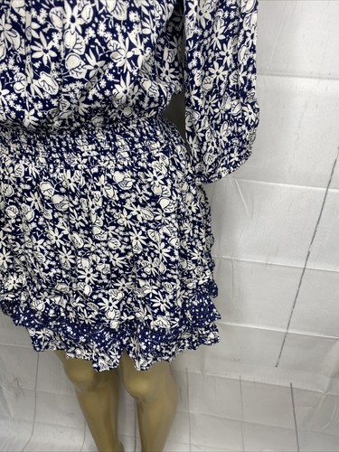 Polo Ralph Lauren Dress Flare Floral Print 3/4 Sleeve Blue Ivory Girls Sz 12 - Picture 10 of 10