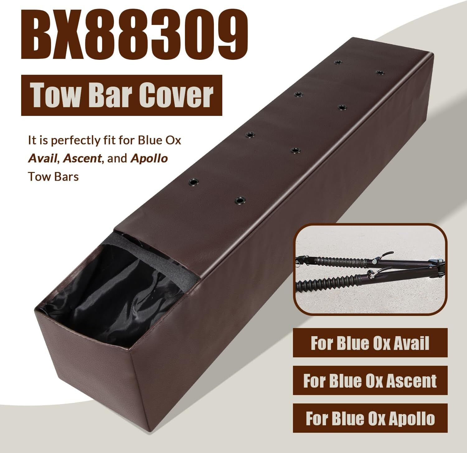 for Blue Ox BX88309 Avail Ascent Apollo Tow Bar Cover Storage Bag Protection