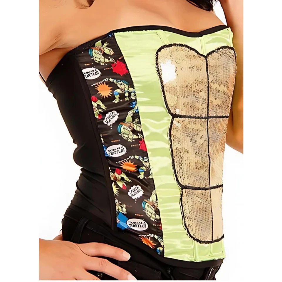Nuevo con etiquetas Sexy Corsé Bustier de Lentejuelas Tortugas Ninja Adolescentes Mutantes Para Mujer Pequeño/Mediano Foto 3 de 4