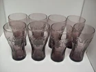 (8) Vintage Coca Cola Amethyst, Purple Soda Fountain Drinking glasses