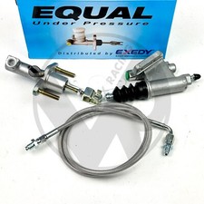 Exedy CMC & Slave Cylinder w Silver Clutch Line Kit For 06-11 Honda Civic Si