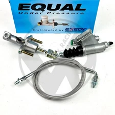 Exedy CMC & Slave Cylinder w Silver Clutch Line Kit For 06-11 Honda Civic Si