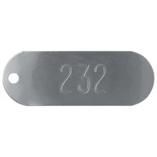 Racetrack Numbered Aluminum Tags 1-1000