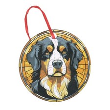 Bernese Mountain Dog 1 Design Holographic Dog Ornament