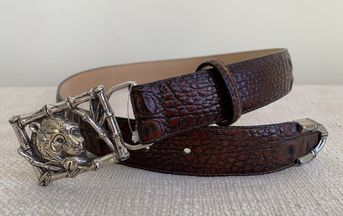 Brighton Red Leather Belt Panda Silver Buckle Brighton Red Belts for Women for sale | eBay main image 2