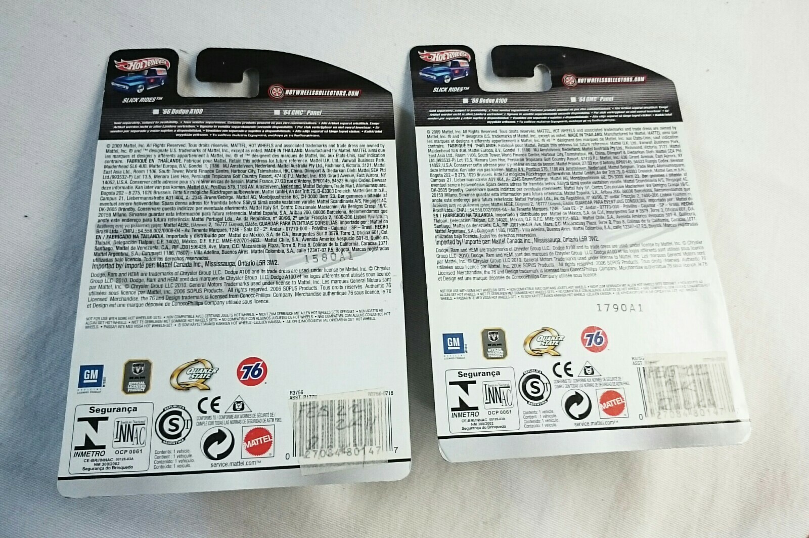 '64 GMC PANEL VAN QUAKER STATE HOT WHEELS DELIVERY DIECAST 1:64