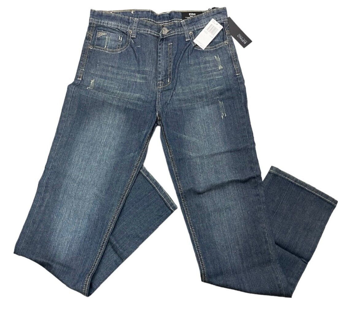 NWT Buffalo David Britton Evan Slim jeans, Vain Wash,  Big Boys Size 18