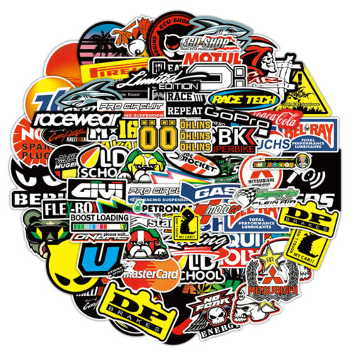 130Pcs Mixed Stickers Motocross Motorcycle Car ATV Racing Bike Helmet Decals Lot - Picture 3 of 7
