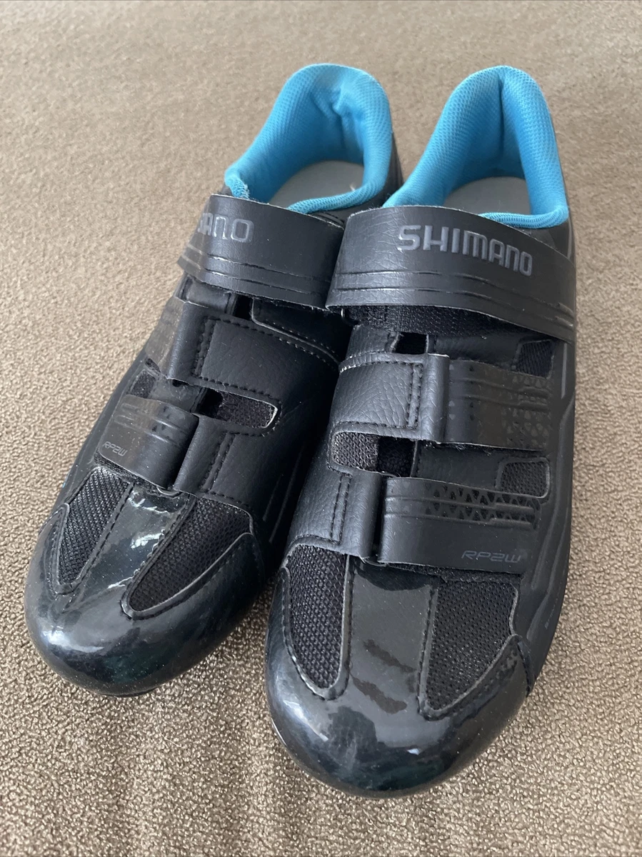 SHIMANO Women s US 8.5 Off Set Black Blue Cycling Shoes EU 41 SH RP200 W L CC